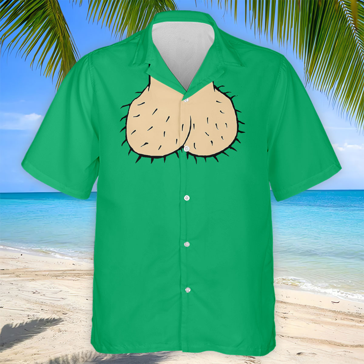 Green Funny Dickhead Faux Chest Golf Shirt, Men's Golf Shirt, Mens Polo Shirts
