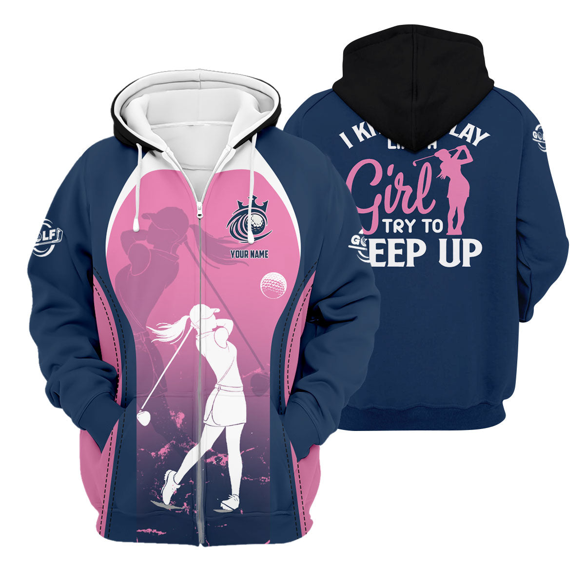 I Know I Play Like A Girl Try To Keep Up Golf Shirt, Funny Womens Golf Polo ShirtWomen's Golf Shirts