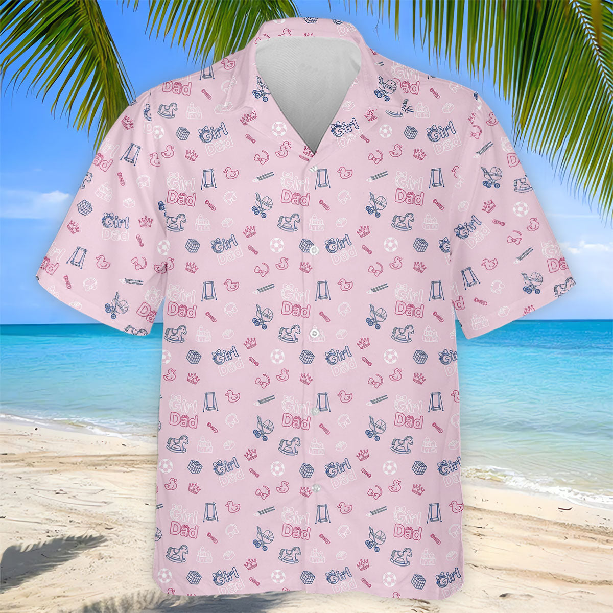 Girl Dad Father's Day Golf Shirt, Cute Golf Outfit, Polo Shirts For Men, Golf Gift For Dad