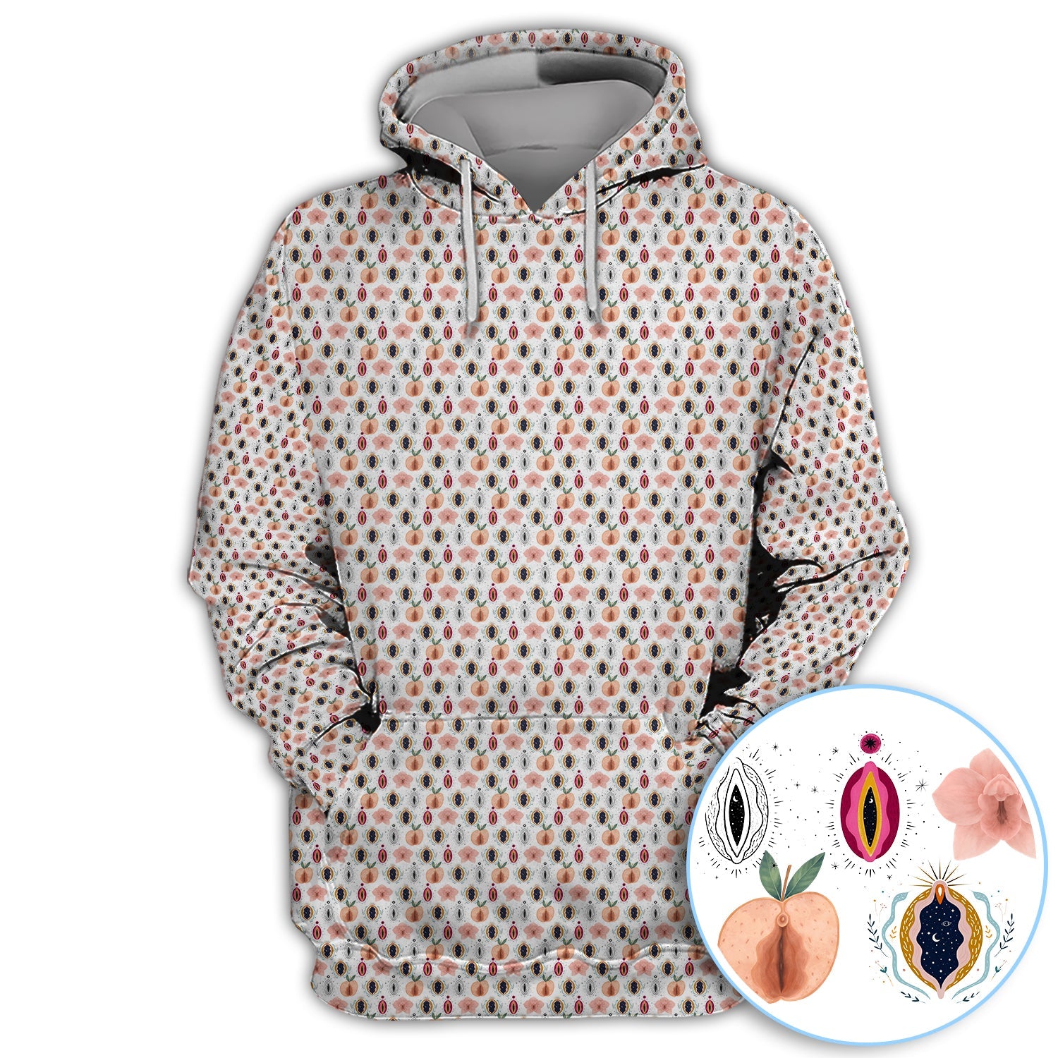 Abstract Floral Art Pattern Golf Polos, Crazy Golf Shirt For Men, Funny Golf Gift For Golfer