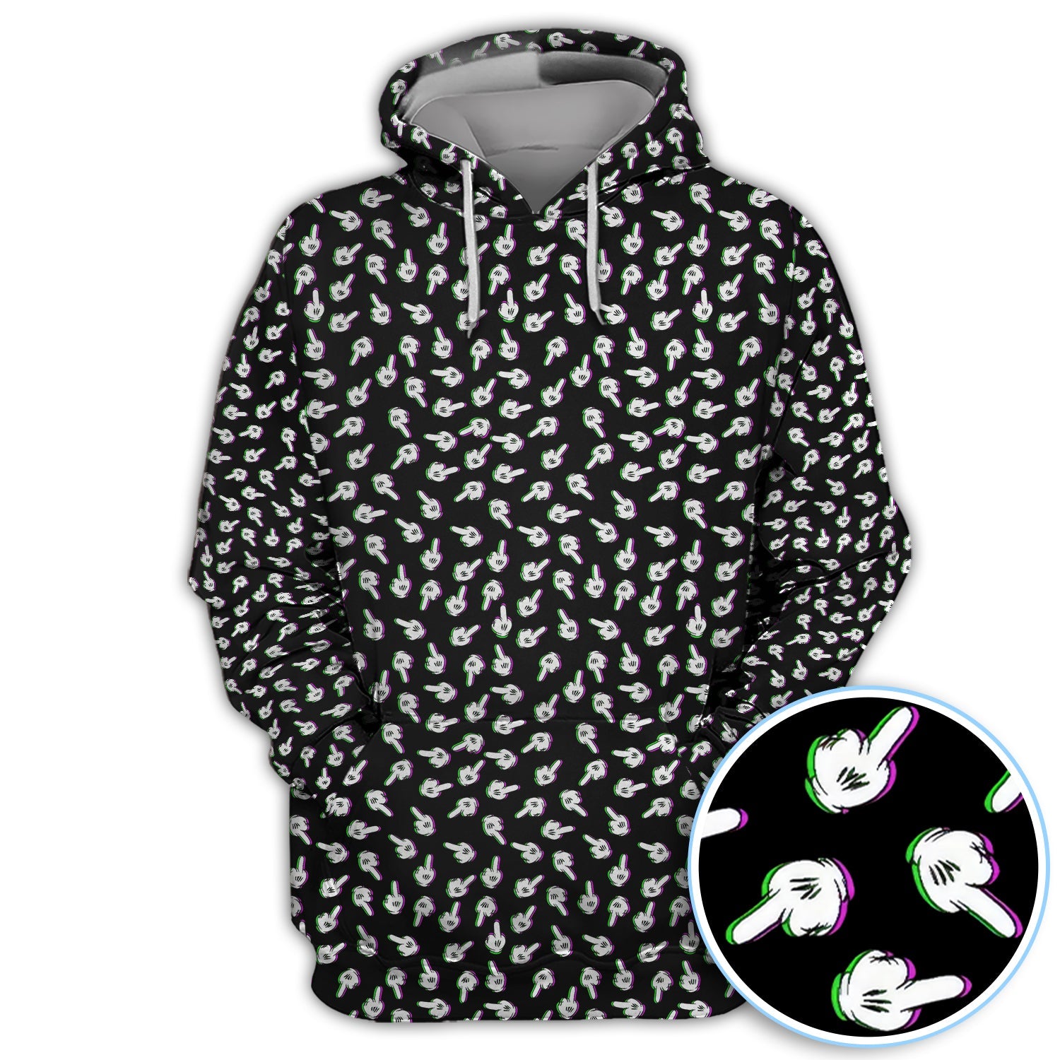Funny Finger Pattern Golf Shirt, Crazy Golf Polos For Golfer, Golf Outfit For Men
