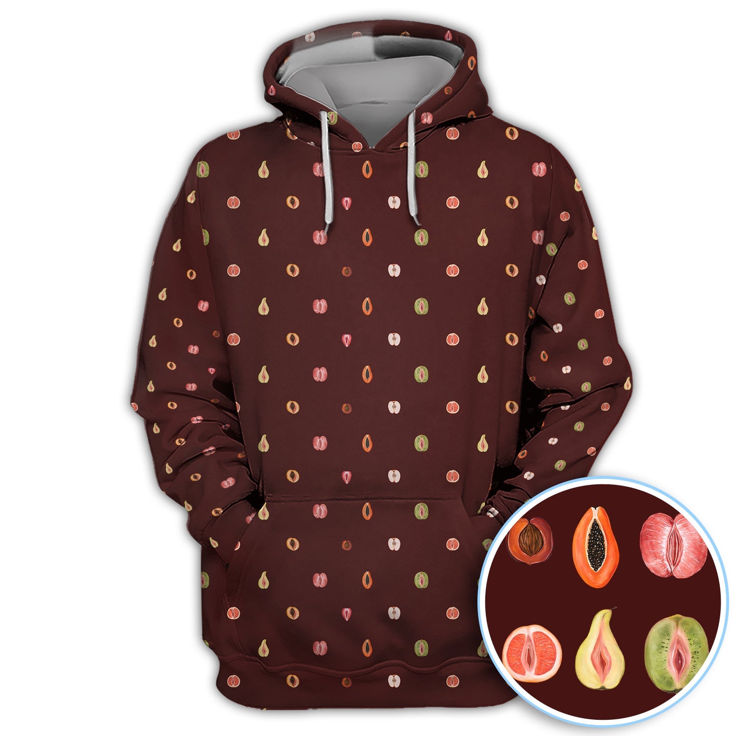 Fruits Abstract Pattern Golf Shirt, Crazy Golf Polos For Golfer, Golf Gift For Men