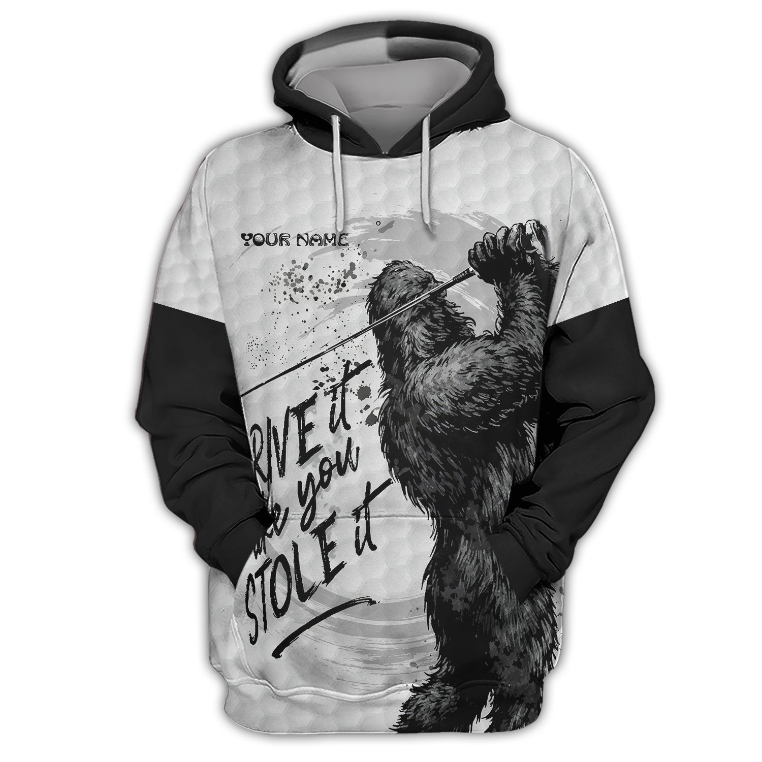 Bigfoot Golf Polos, Drive It Like You Stole It Men’s Golf Shirt, Crazy Golf Gift For Golfer