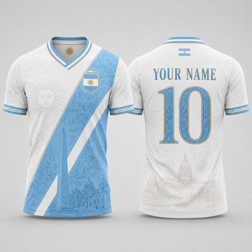 Sol de Mayo V-Neck For Men Football Lover, Argentina National Soccer Fan Gift