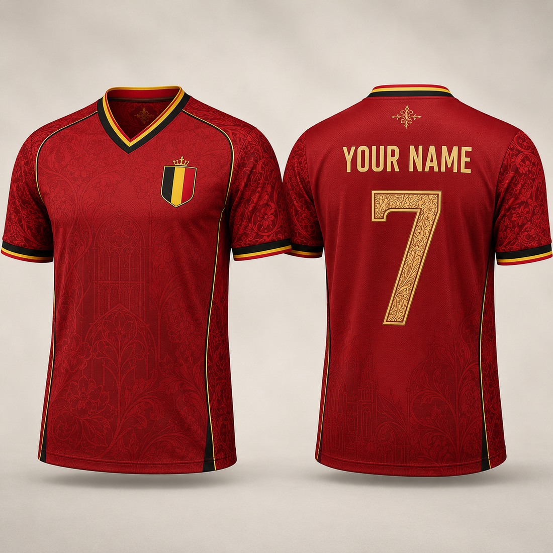 Belgium Football V-Neck For Men Football Lover, Burgundy Shirt Soccer Fan Gift, Belgium Football Jersey