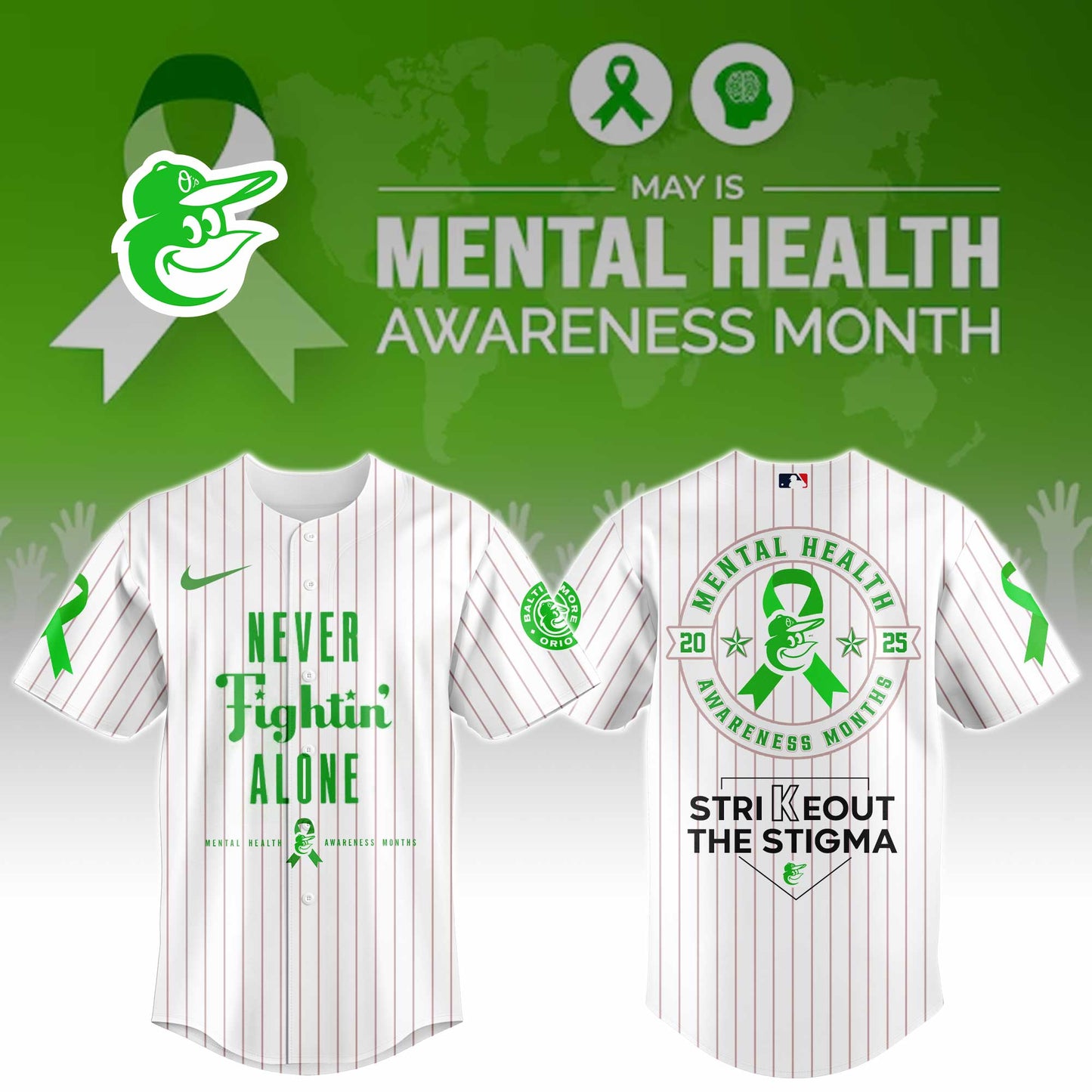 Baltimore Orioles Mental Health Awareness Week Jersey