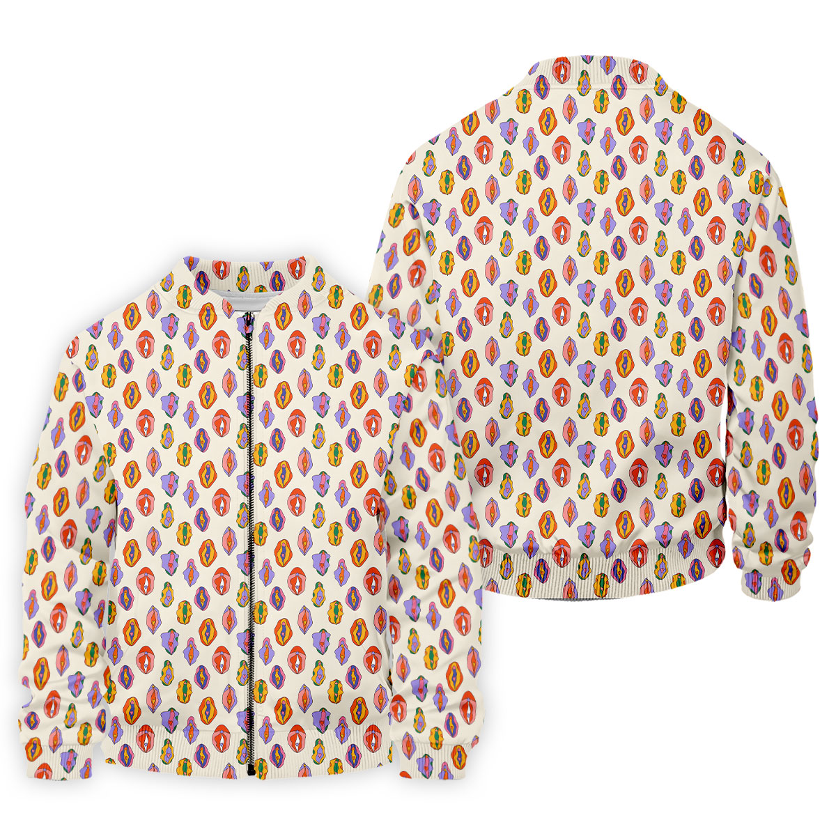 Colorful Abstract Feminine Pattern Golf Shirt, Funny Golf Shirt, Men's Golf Shirt, Polo Shirts For Men