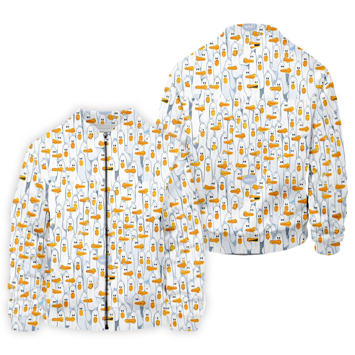 Mine Mine Mine Golf Shirt, Funny Seagull Beach Pattern, Golf Shirt For Men