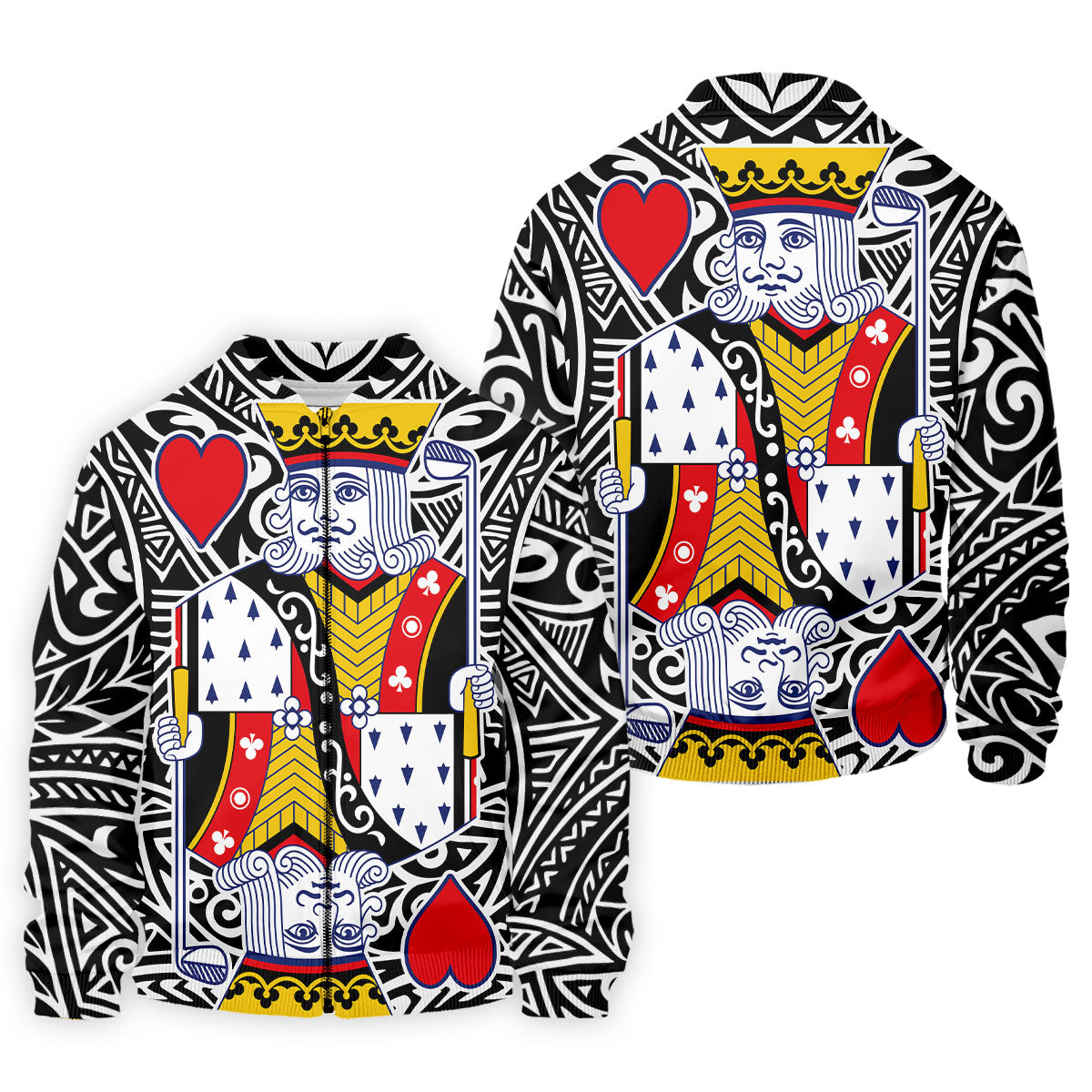 King Of Hearts Playing Card Golf Shirt, Men's Golf Shirt, Hawaiian Golf Shirt, Polo Shirts For Men