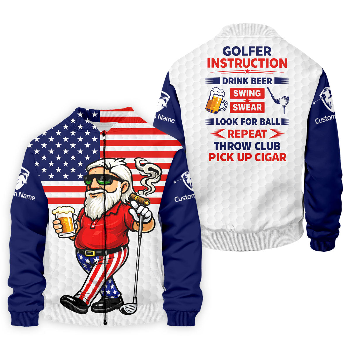 Swing Swear Look For Ball Repeat Father's Day 4th Of July Golf Shirt, 250 Years Polo Shirts For Men