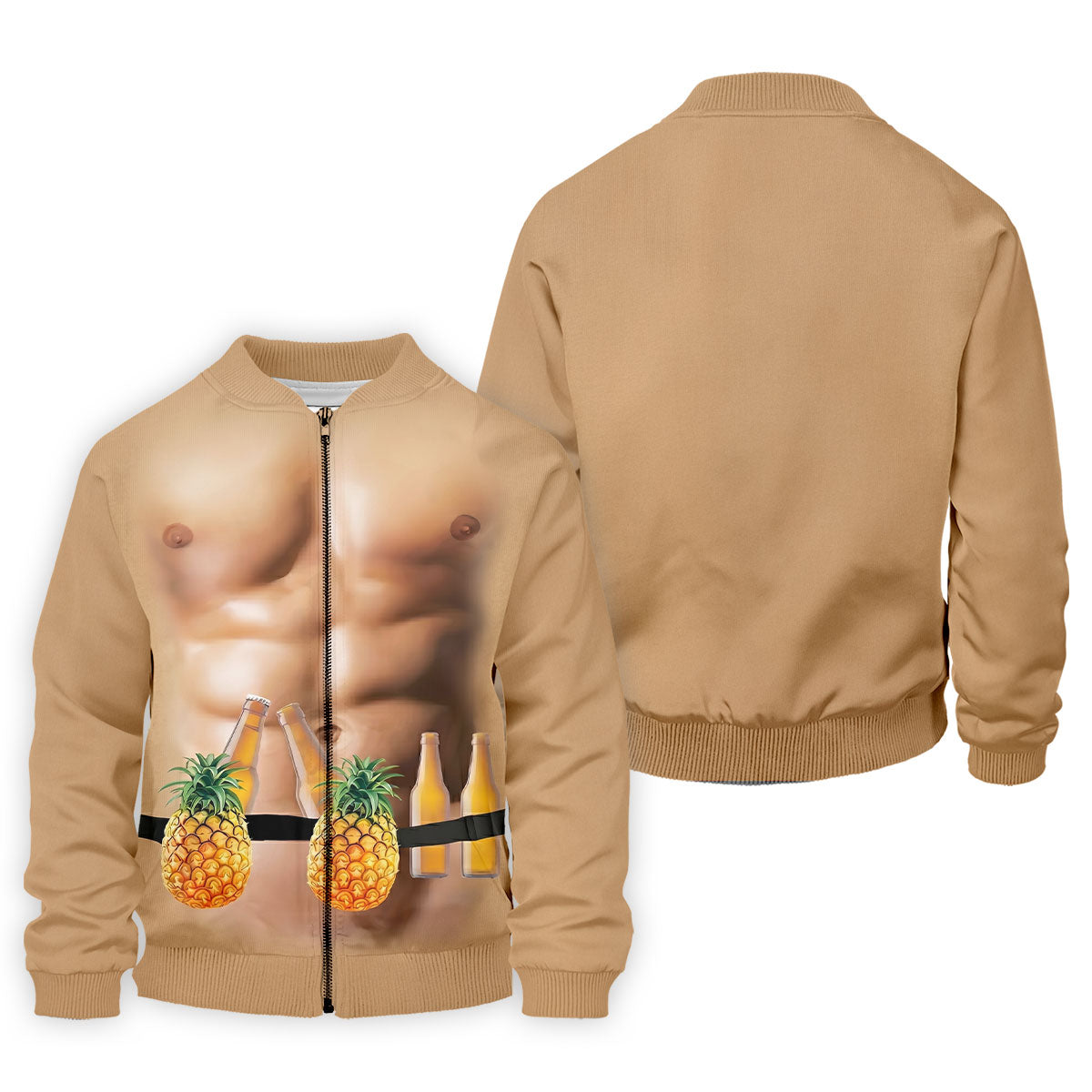 Funny Muscle Man Pineapple Beer Hawaiian Golf Shirt, Polo Shirts For Men, Golfing Apparel