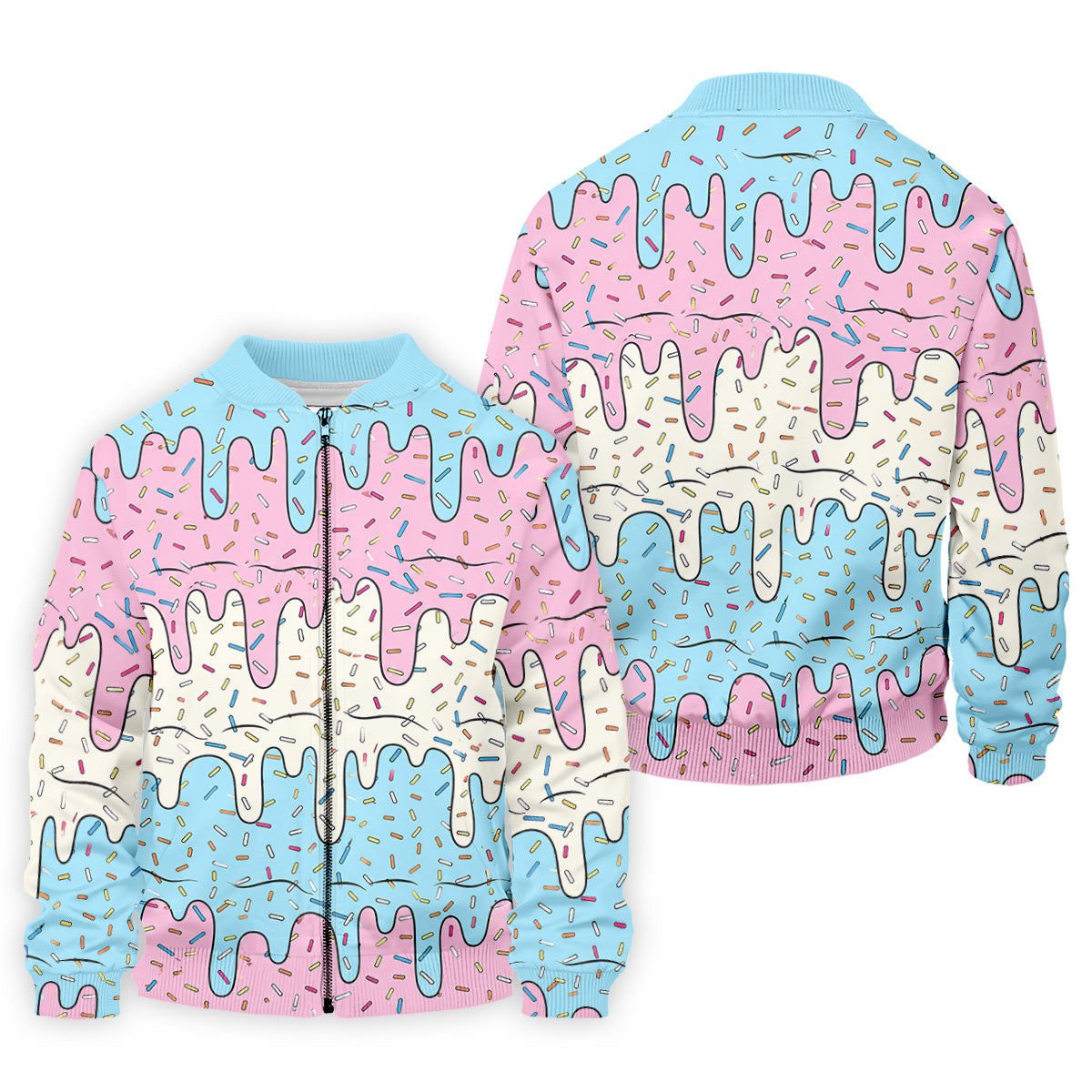 Ice Cream Drip Hawaiian Golf Shirt, Summer Sweets Men's Golf Shirt, Polo Shirts For Men