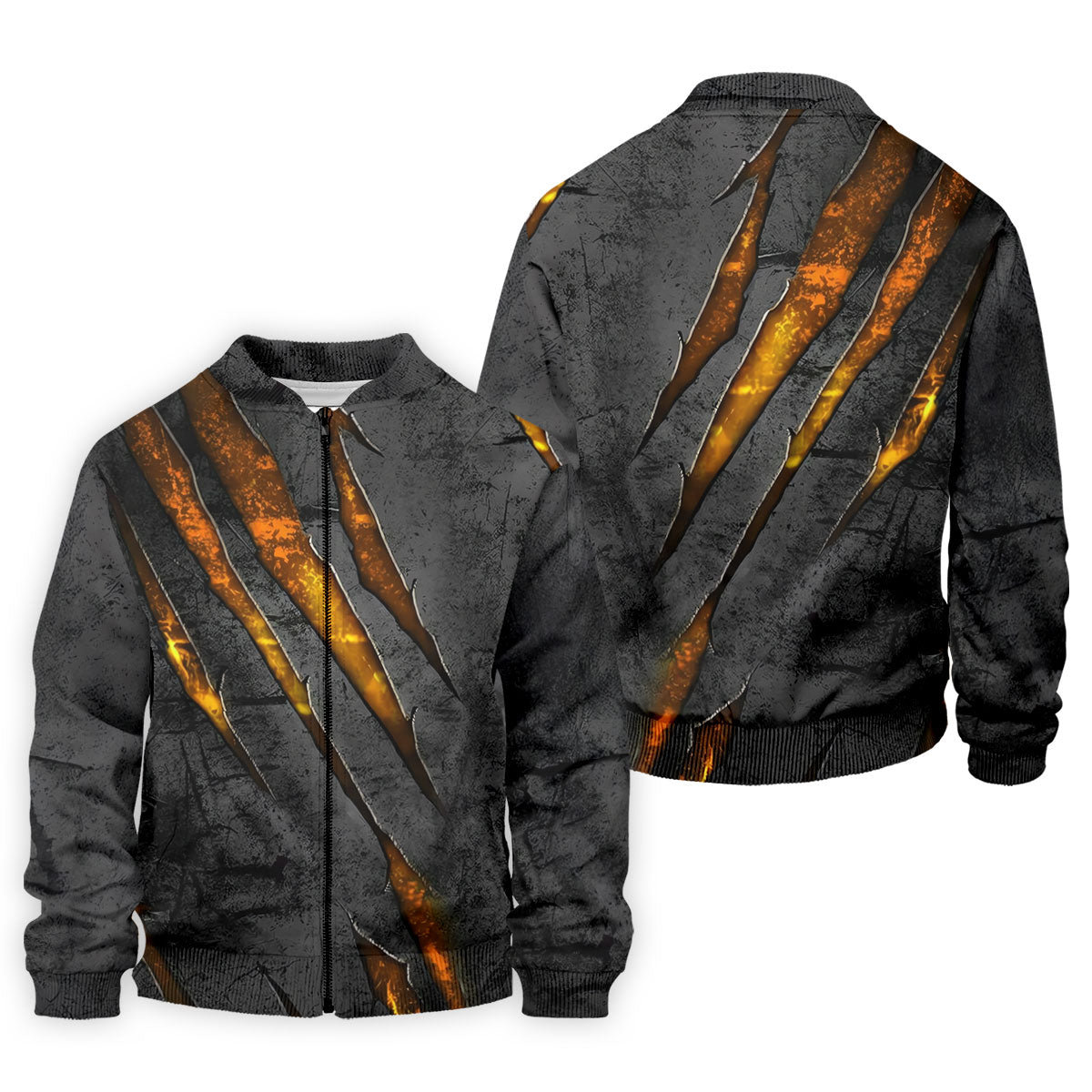 Yellow Claw Marks Hawaiian Golf Shirt, Scratch Print Men's Golf Shirt, Polo Shirts For Men