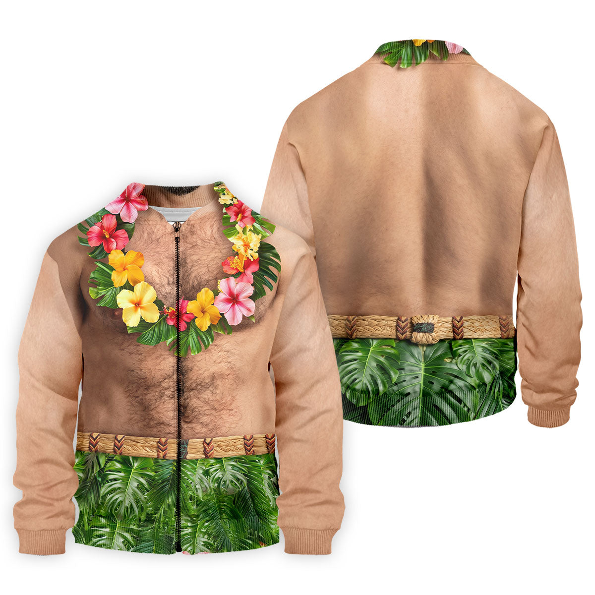 Tropical Theme Party Men's Funny Golf Shirts, Hawaiian Golf Shirt, Polo Shirts For Men