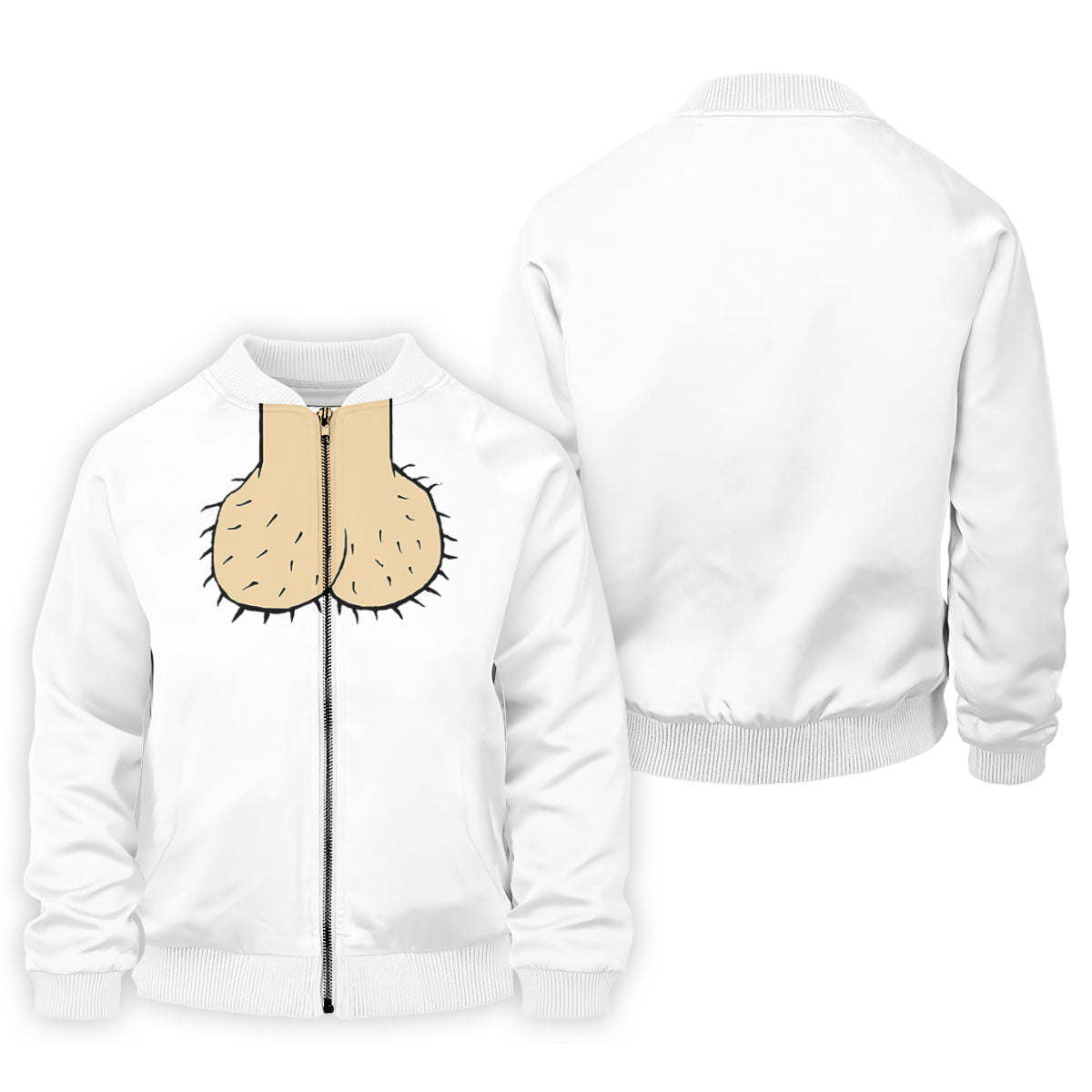 White Funny Dickhead Faux Chest Golf Shirt, Adult Gag Gift Shirt, Rude Humor Shirt