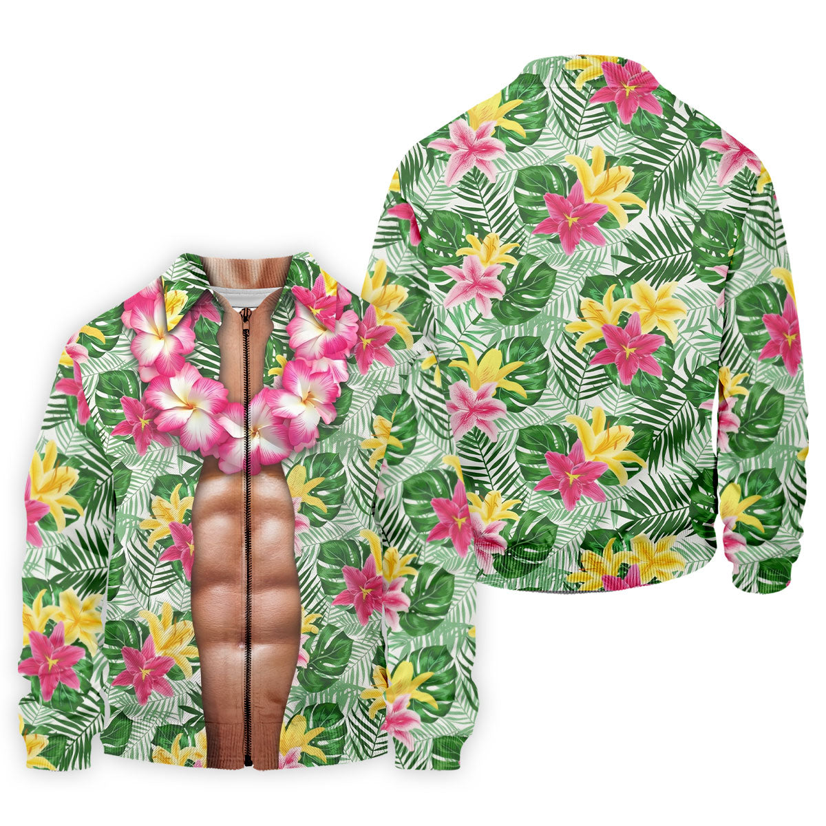 Muscle Costume Hawaiian Golf Shirt, Men's Funny Golf Shirts, Polo Shirts For Men