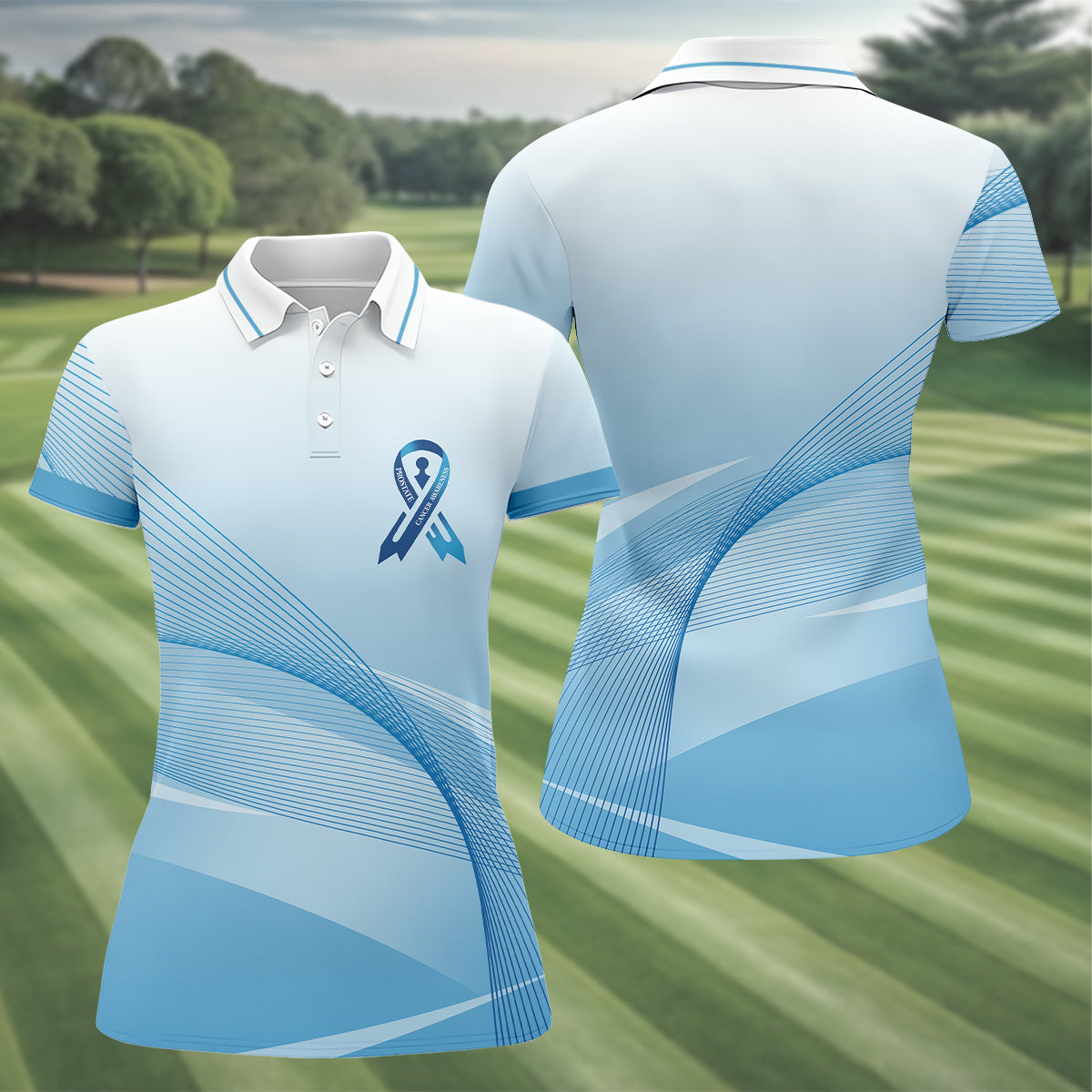 Prostate Cancer Awareness Women's Golf Shirt, Prostate Cancer Support Shirt, Golf Gift For Women
