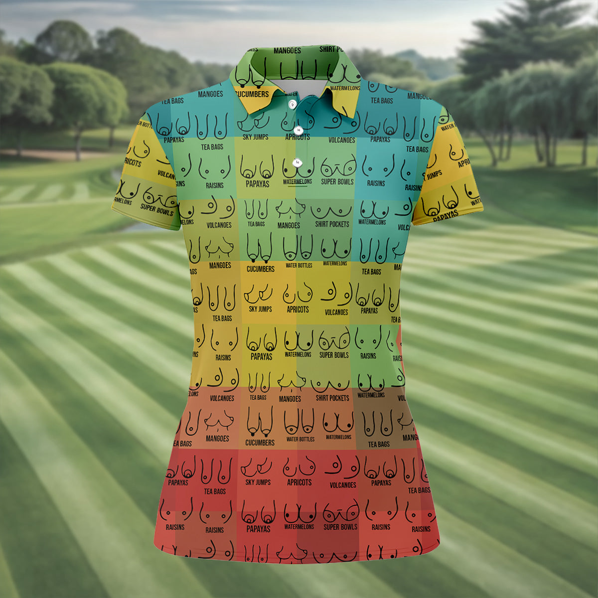 Colorful Fun Women Golf Top, Gifts For Golf Lovers, Golf Gifts For Women, Ladies Golf Shirts