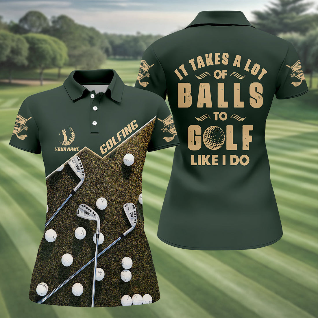 It Takes A Lot Of Balls To Golf Like I Do Women's Golf Tops, Fun Womens Golf Shirts, Ladies Golf Shirts