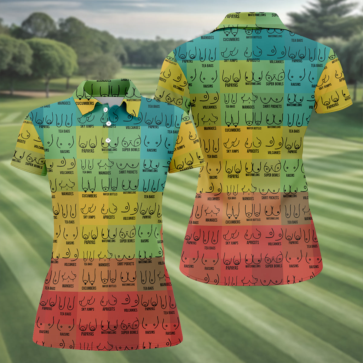 Colorful Fun Women Golf Top, Gifts For Golf Lovers, Golf Gifts For Women, Ladies Golf Shirts