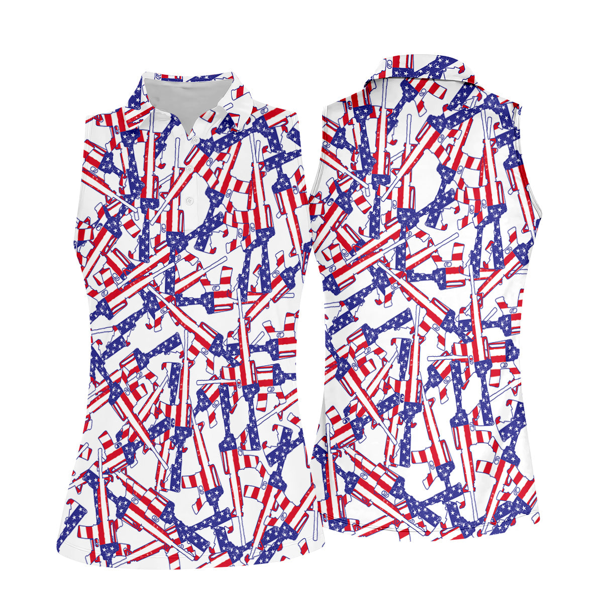 Ladies Patriotic Golf Shirts, Sleeveless Women's Golf Shirts, Ladies Golf Shirts, Golf Gifts For Women