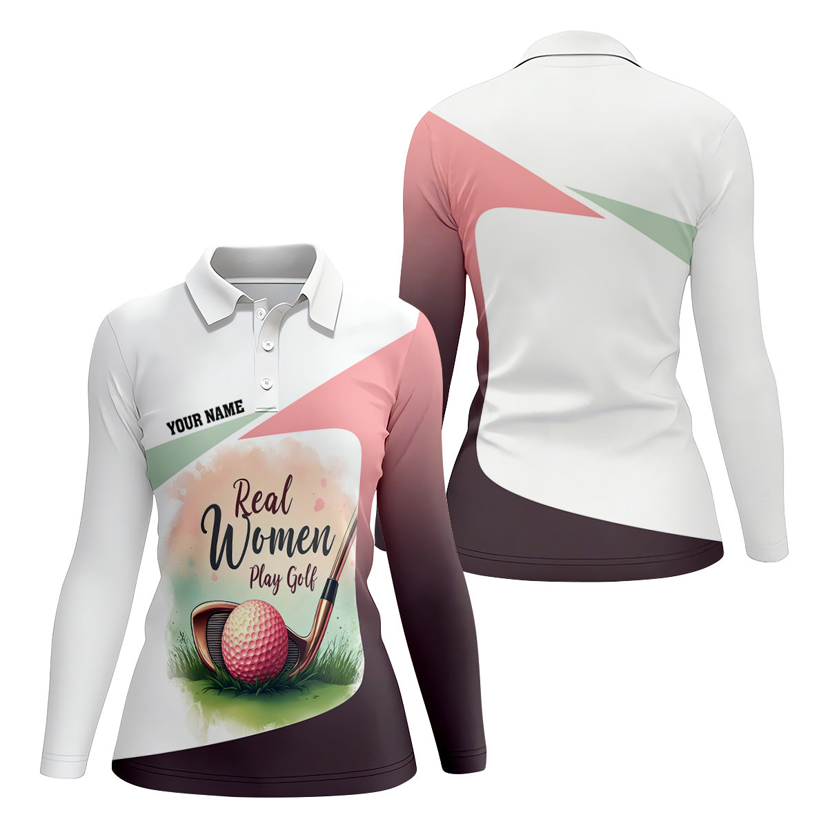 Real Women Play Golf Women Golf Top, Ladies Sleeveless Polo, Cool Golf Gift, Golfing Apparel