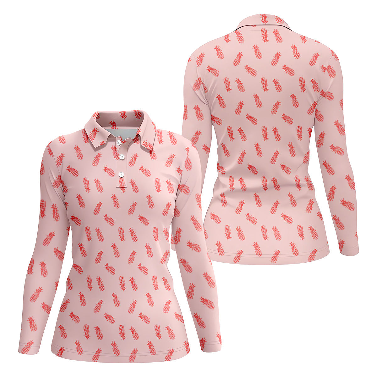Pineapple Grenade Pink Women Golf Top, Cool Golf Gift, Ladies Golf Shirts, Golfing Apparel