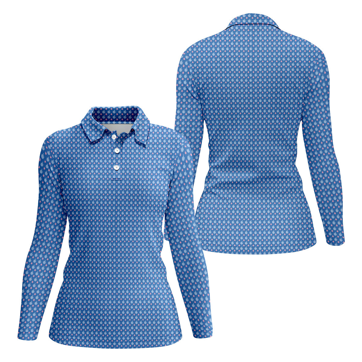 Dirty Finger Blue And Pink Fun Womens Golf Shirts, Ladies Sleeveless Polo, Ladies Golf Shirts