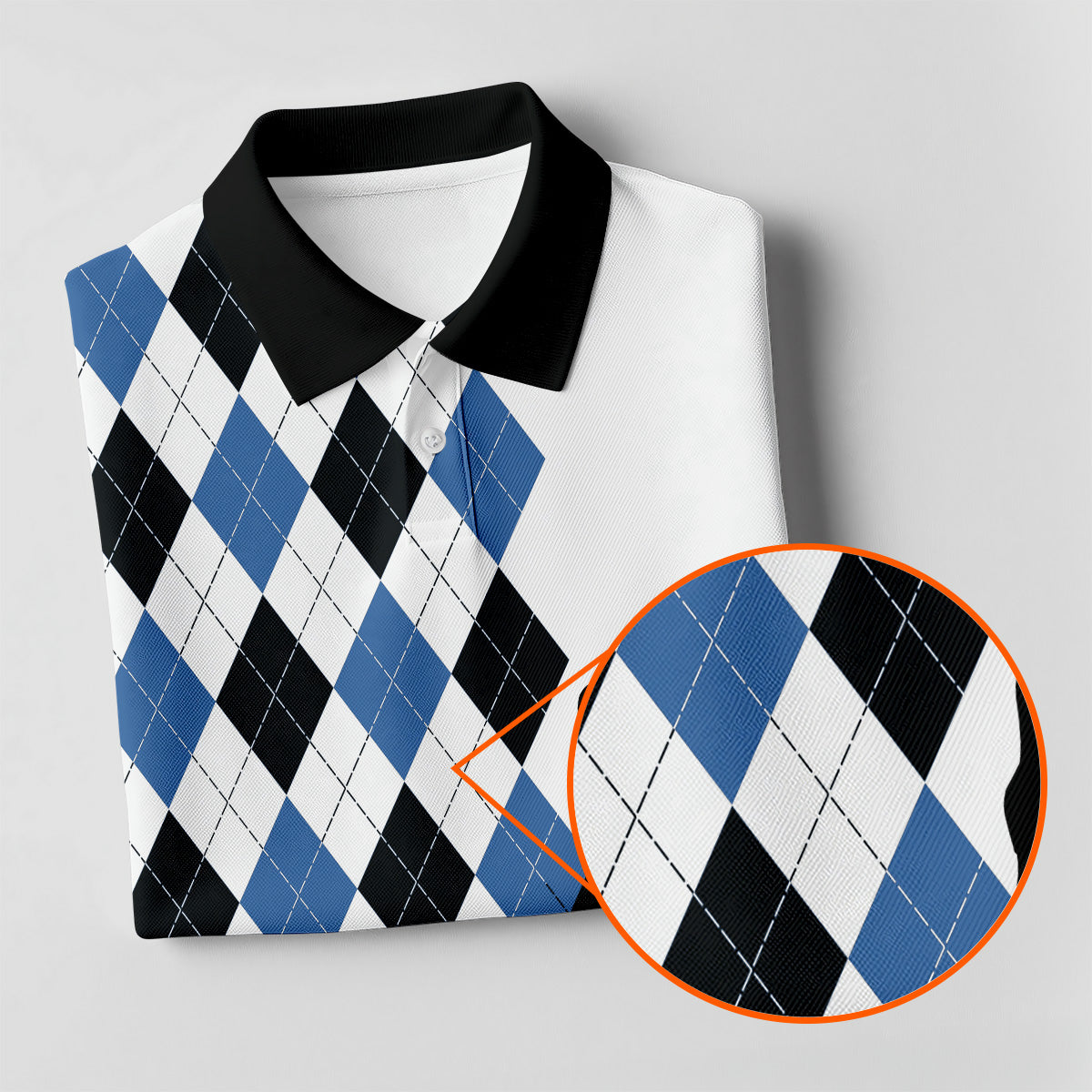 I Was One Under Today Blue Black Argyle Fun Womens Golf Shirts, Ladies Golf Tops, Unique Gift For Golfer