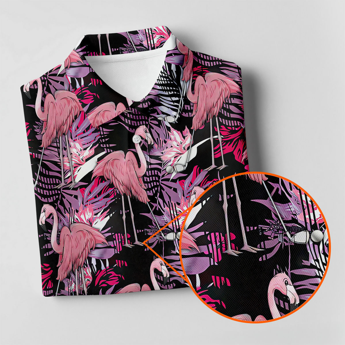 Tropical Flamingo Purple Golf Shirt, Sleeveless Women's Golf Shirts, Ladies Golf Polos, Golfing Apparel