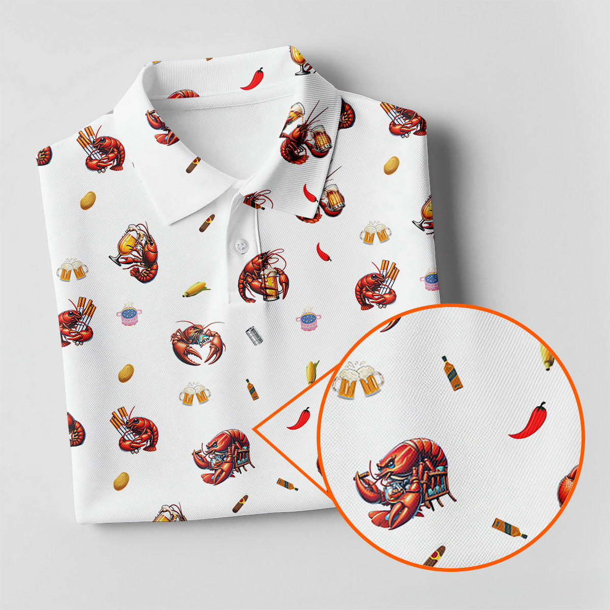 Lobster And Beer Golf Polo ShirtFun Women's Golf Shirts, Ladies Golf Polos, Golfing Apparel