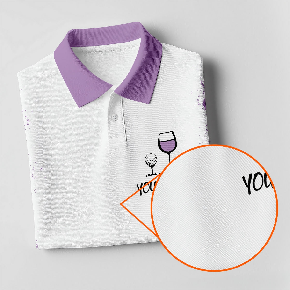 Swing Swear Drink Repeat Purple Argyle Golf Shirt, Fun Womens Golf Shirts, White Polo Women, Ladies Golf Shirts