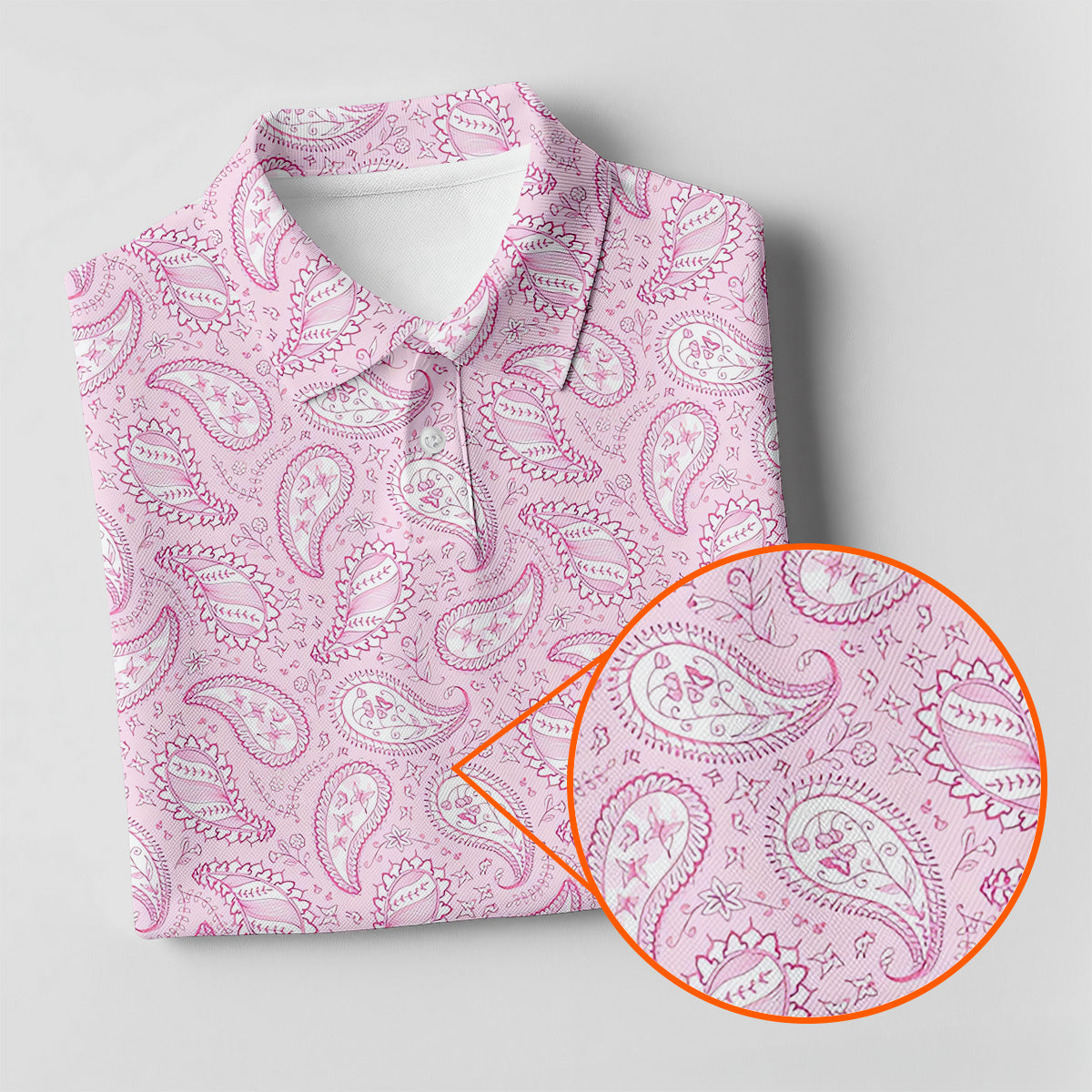 Cashew Flower Seamless Pattern Women Golf Top, Golf Shirt For Women, Ladies Golf Polos