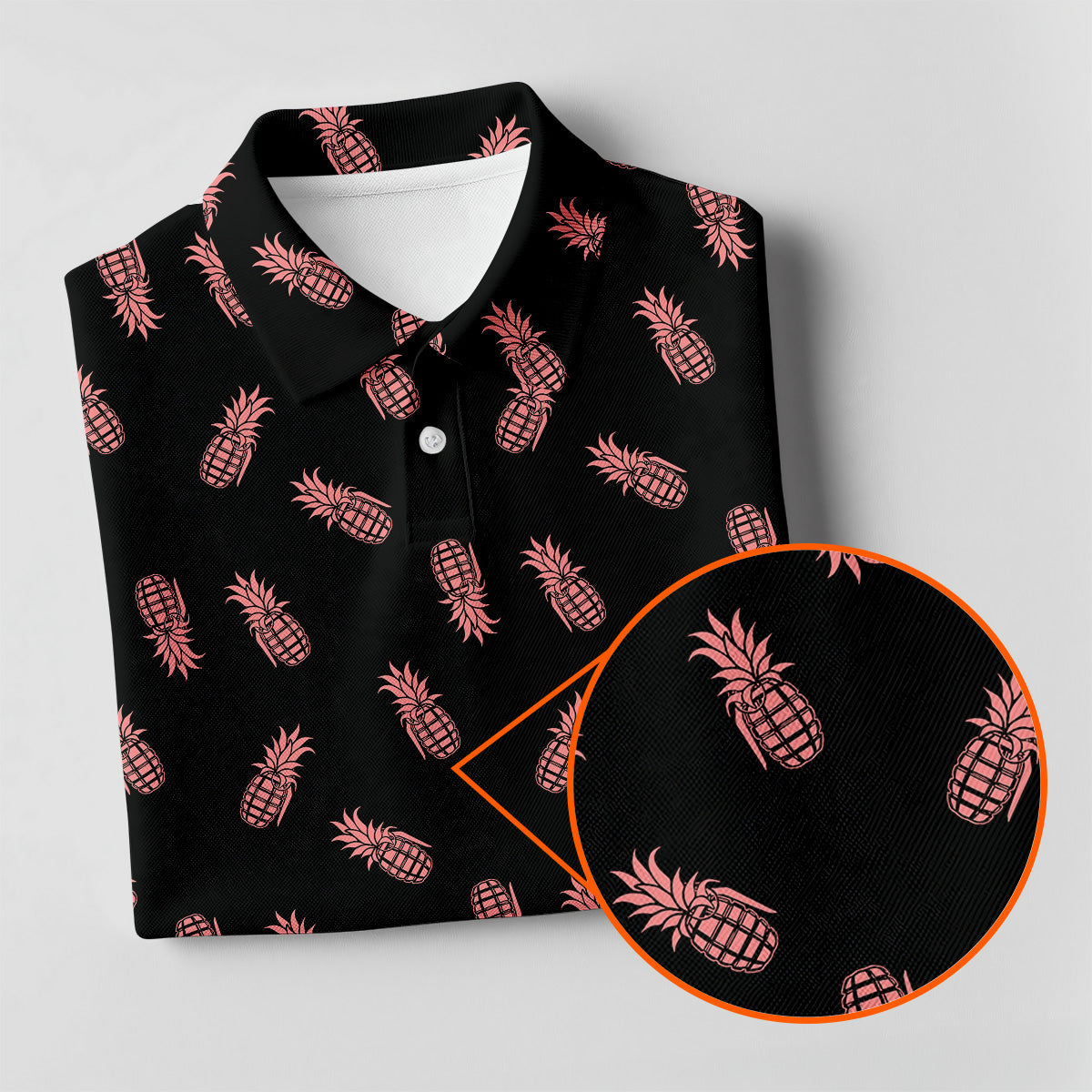 Pineapple Grenade Black And Pink Women Golf Top, Cool Golf Gift, Ladies Golf Shirts