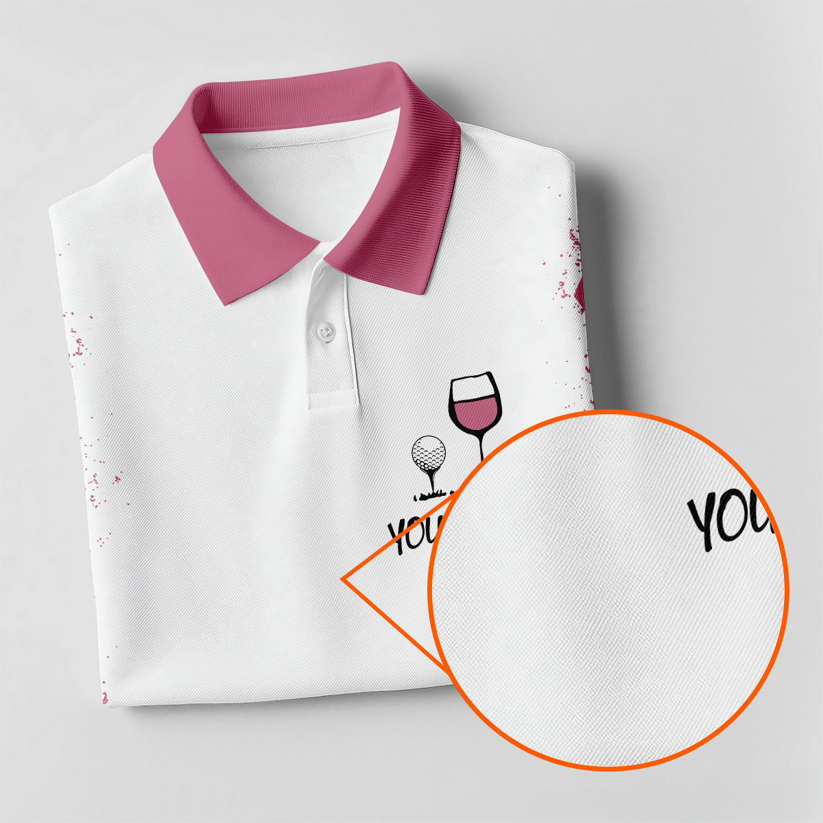 Swing Swear Drink Repeat Pink Argyle Golf Shirt, Fun Womens Golf Shirts, White Polo Women, Ladies Golf Shirts