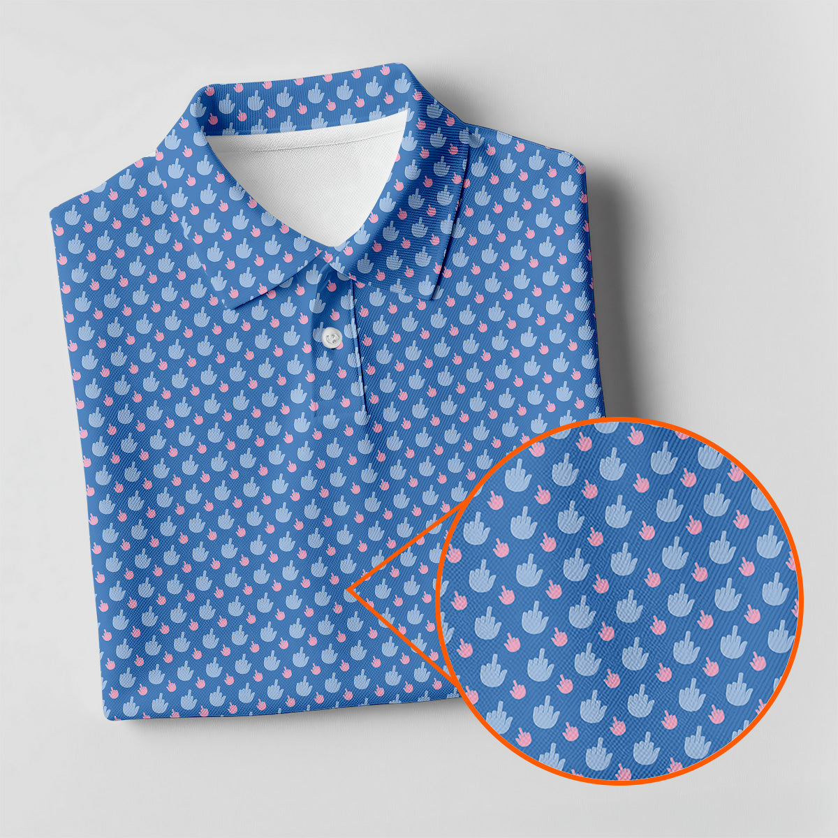 Dirty Finger Blue And Pink Fun Womens Golf Shirts, Ladies Sleeveless Polo, Ladies Golf Shirts