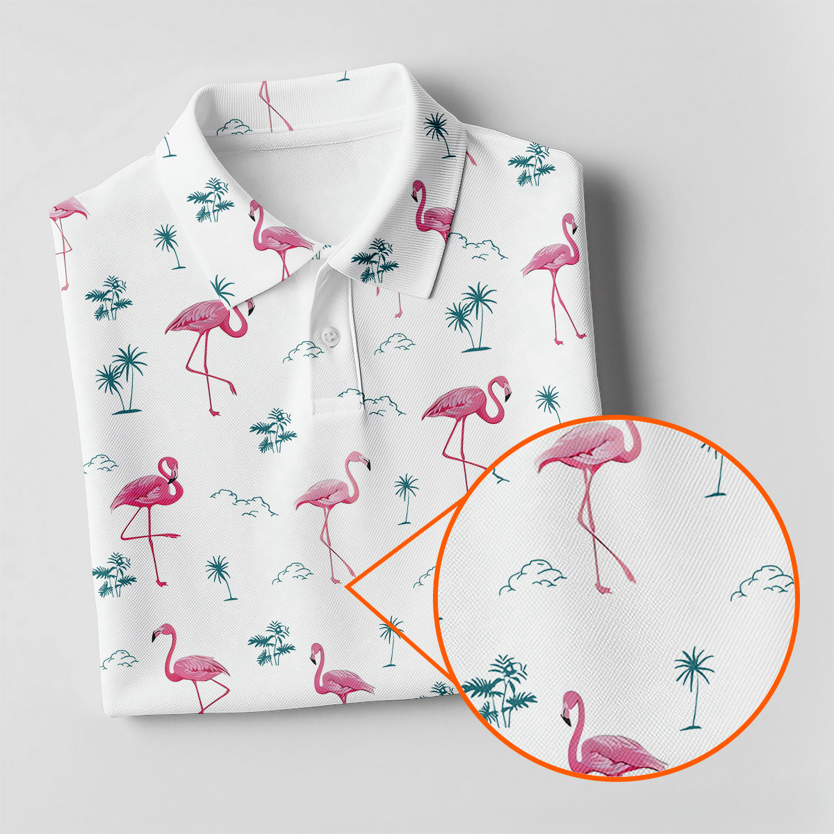 Flamingo Tropical Summer Polo Shirt White Polo Women, Ladies Sleeveless Tops