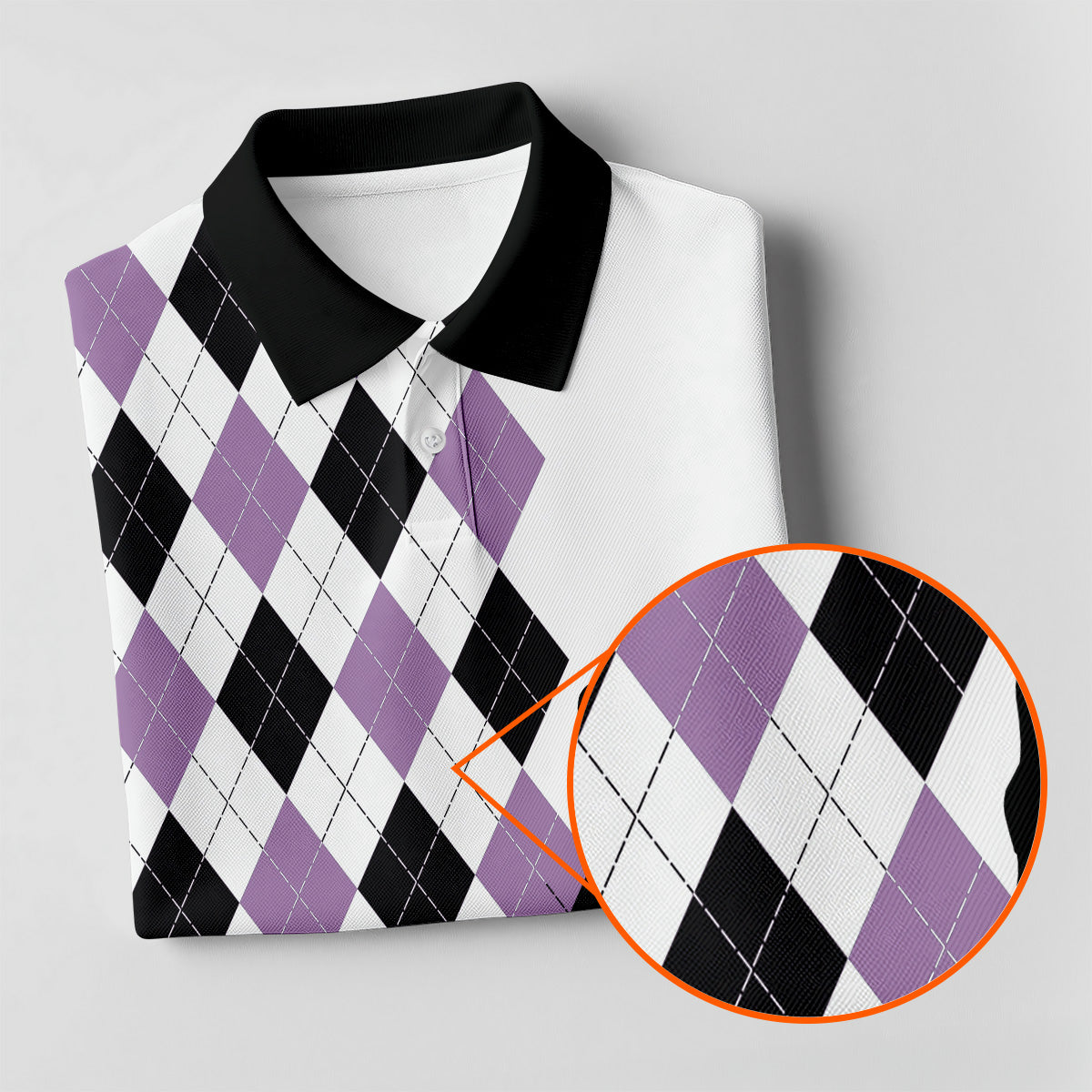 I Was One Under Today Purple Black Argyle Fun Womens Golf Shirts, Ladies Golf Tops, Unique Gift For Golfer