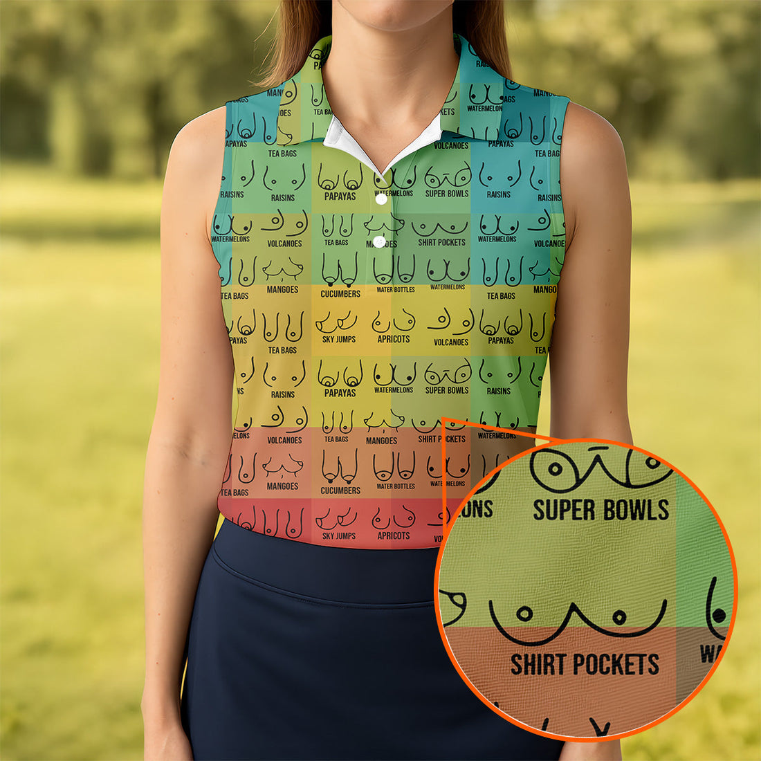 Colorful Fun Women Golf Top, Gifts For Golf Lovers, Golf Gifts For Women, Ladies Golf Shirts