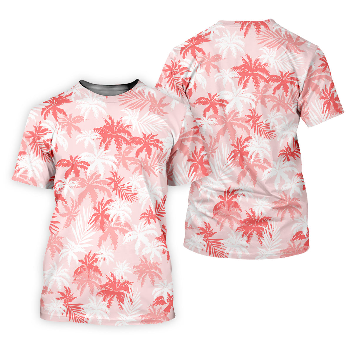 Palm Leaves Print Tropical Pink Women Golf Top, Ladies Sleeveless Tops, Hawaiian Golf Shirts