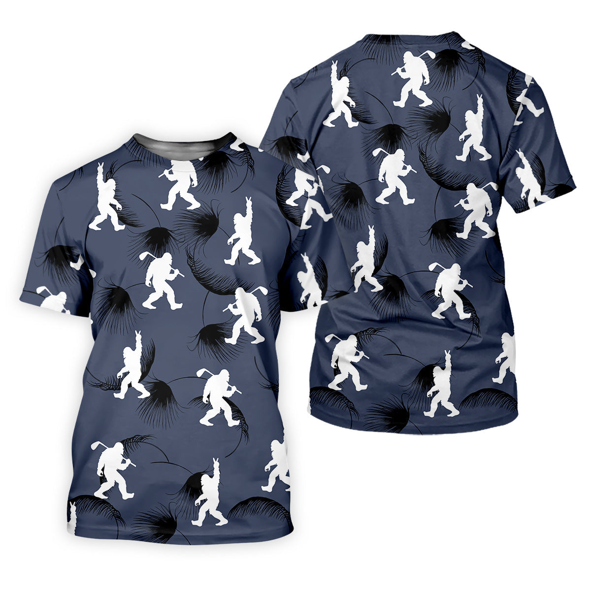 Funny Navy Bigfoot Golf Shirt, Golf Shirt For Women, Ladies Sleeveless Polo, Ladies Golf Shirts