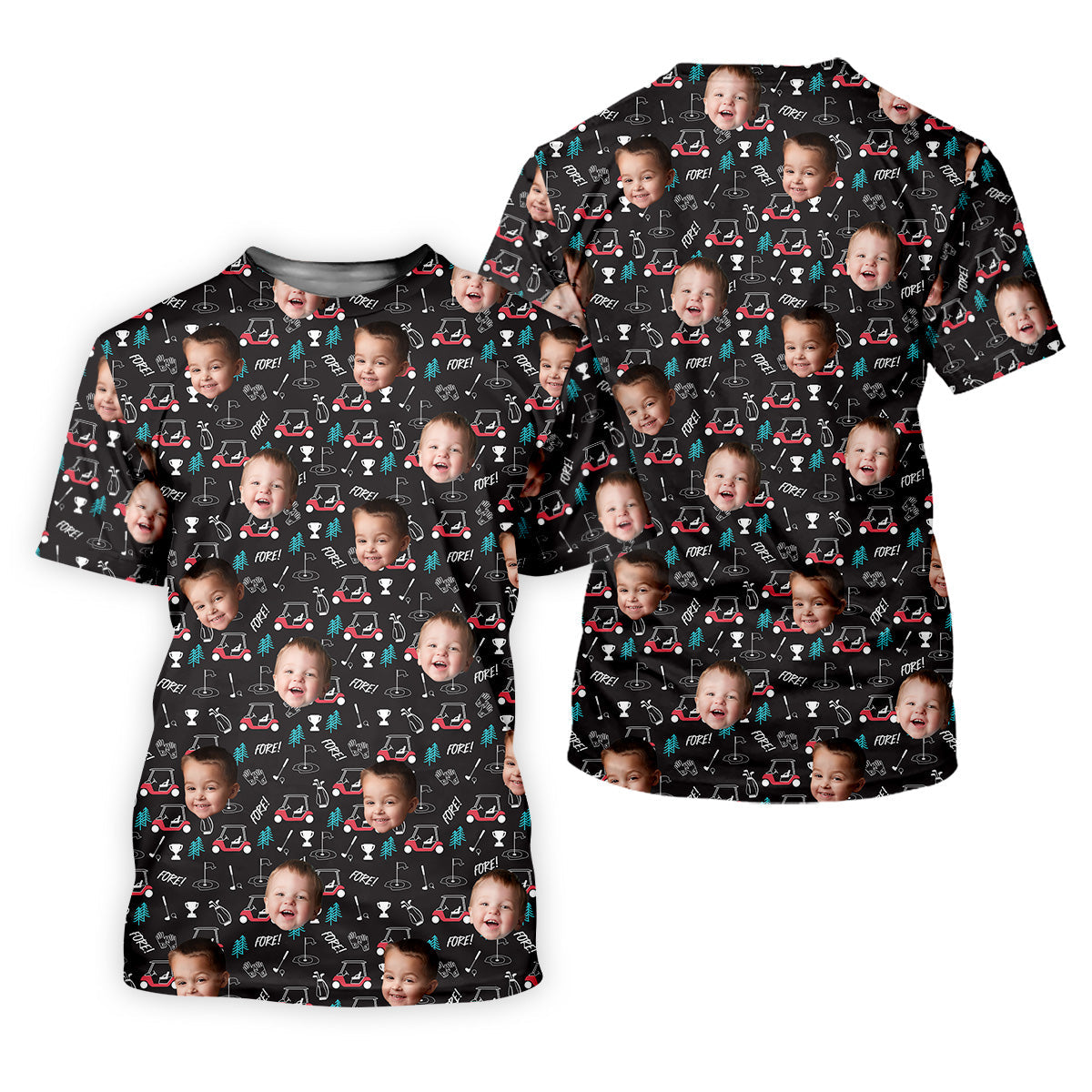 Custom Shirt With Kids Photo, Funny Golf Polo ShirtWomen Golf Shirt, Ladies Golf Shirt