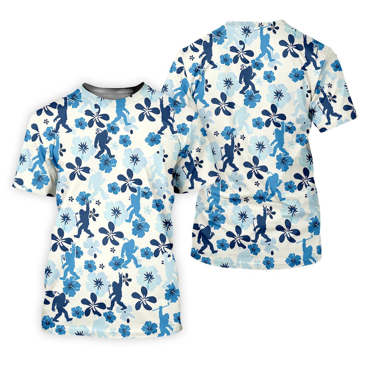 Bigfoot Golf Shirt, Women Floral Shirt, Golf Shirt For Women, Women's Polo Shirt