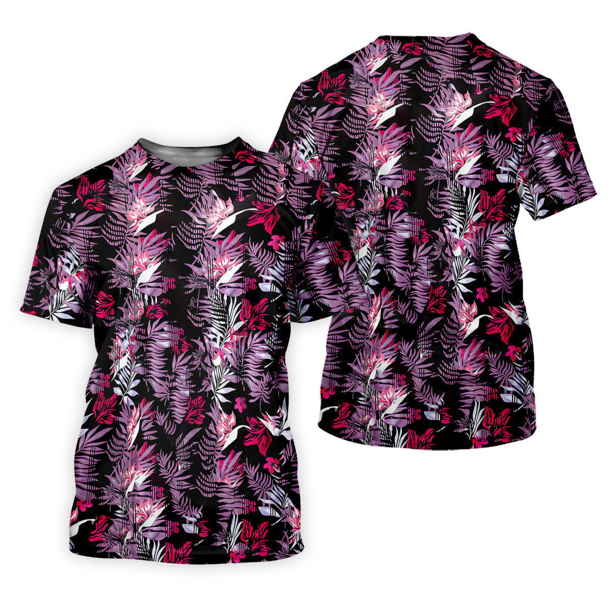 Purple And Black Tropical Golf Shirts, Sleeveless Women's Golf Shirts, Ladies Golf Polos