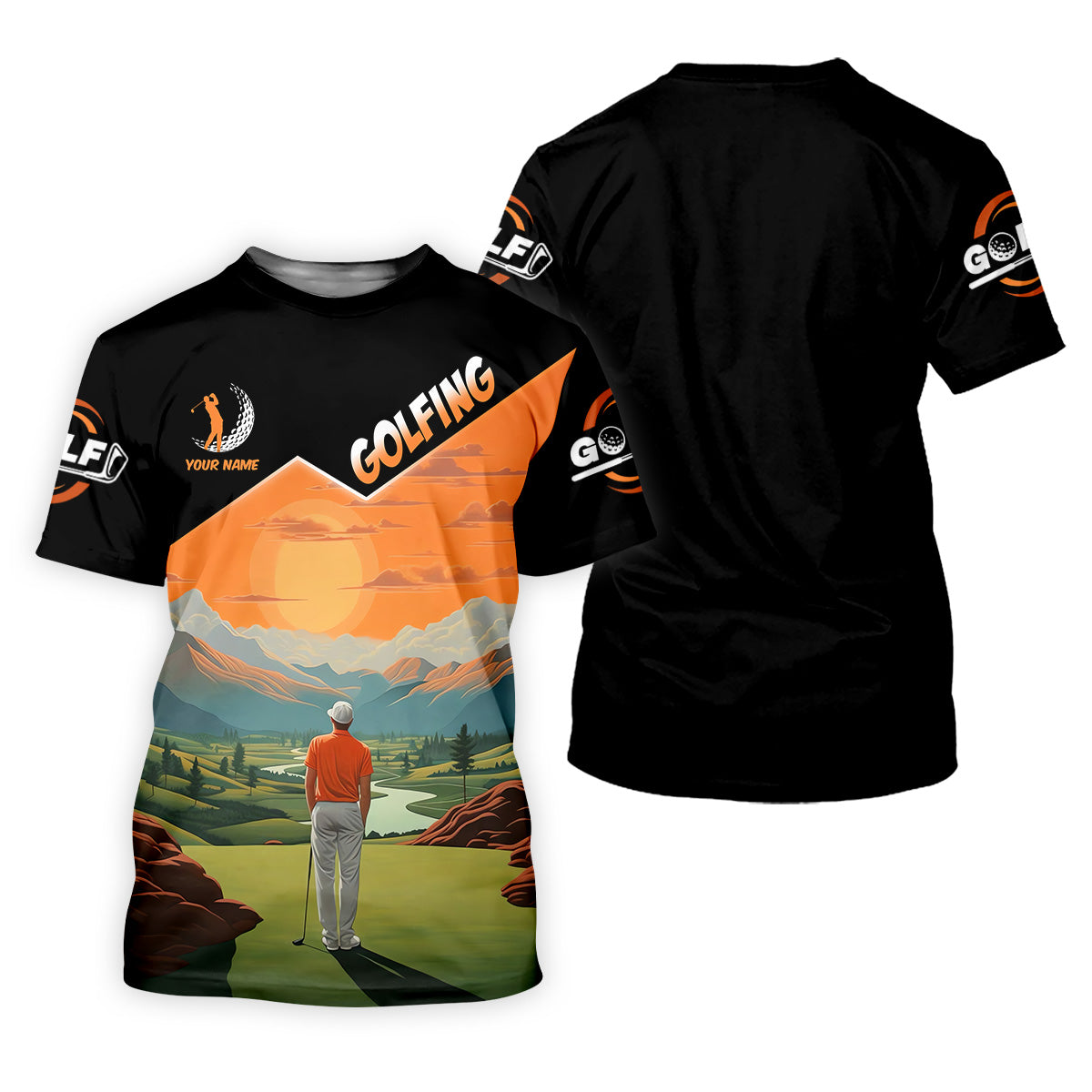 Golf At The Golden Hour Vintage Golf Shirt, Womens Golf Tops, Ladies Golf Shirts, Golfing Apparel