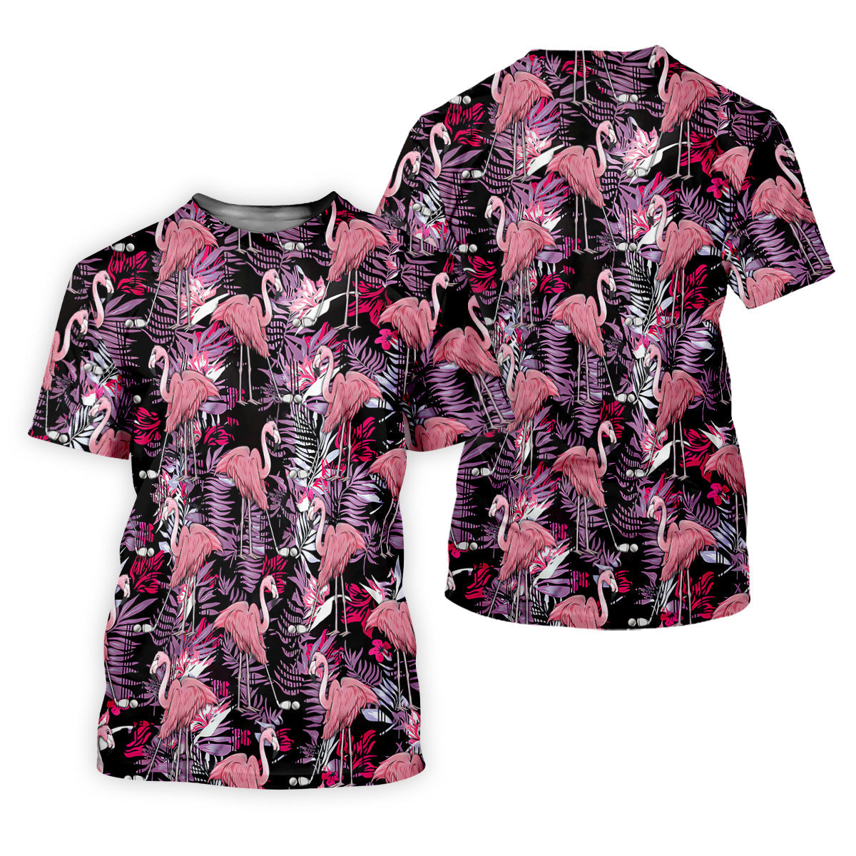 Tropical Flamingo Purple Golf Shirt, Sleeveless Women's Golf Shirts, Ladies Golf Polos, Golfing Apparel