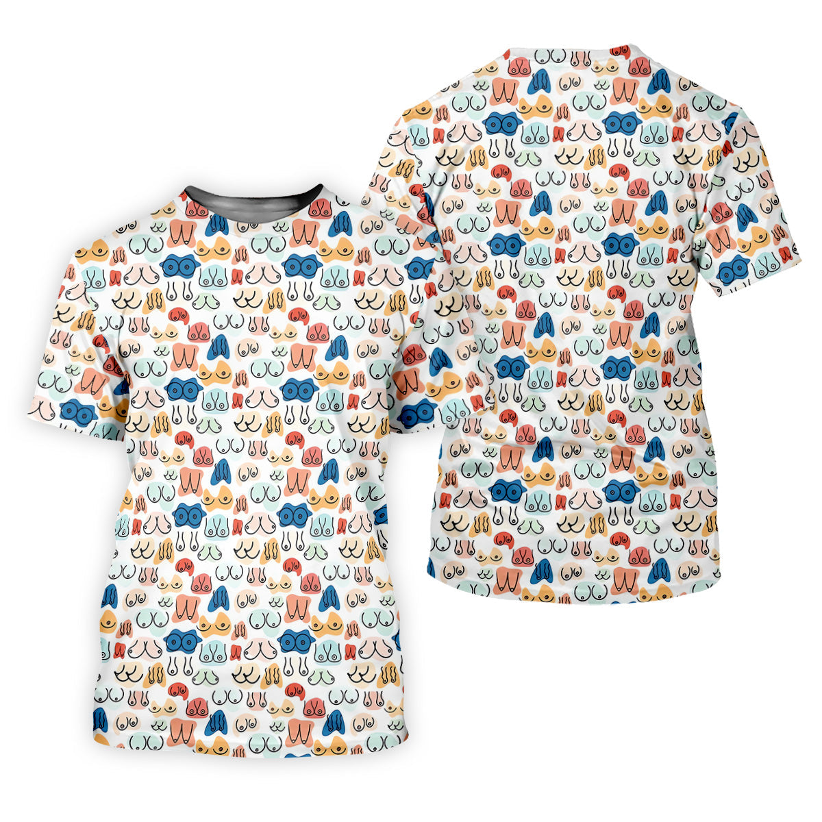 Fun Pattern Colorful Golf Shirt, Funny Golf Shirts Women, Unique Gift For Golfer, Golfing Apparel