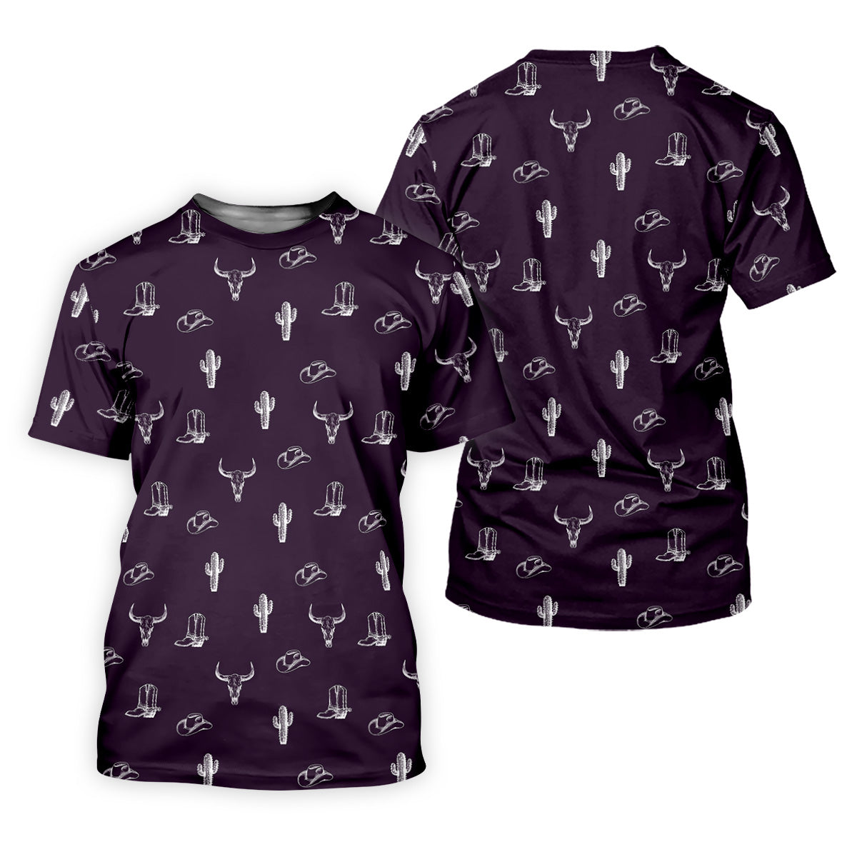Wild West Cactus Purple Western Golf Shirts Women, Unique Gift For Golfer, Ladies Golf Shirts