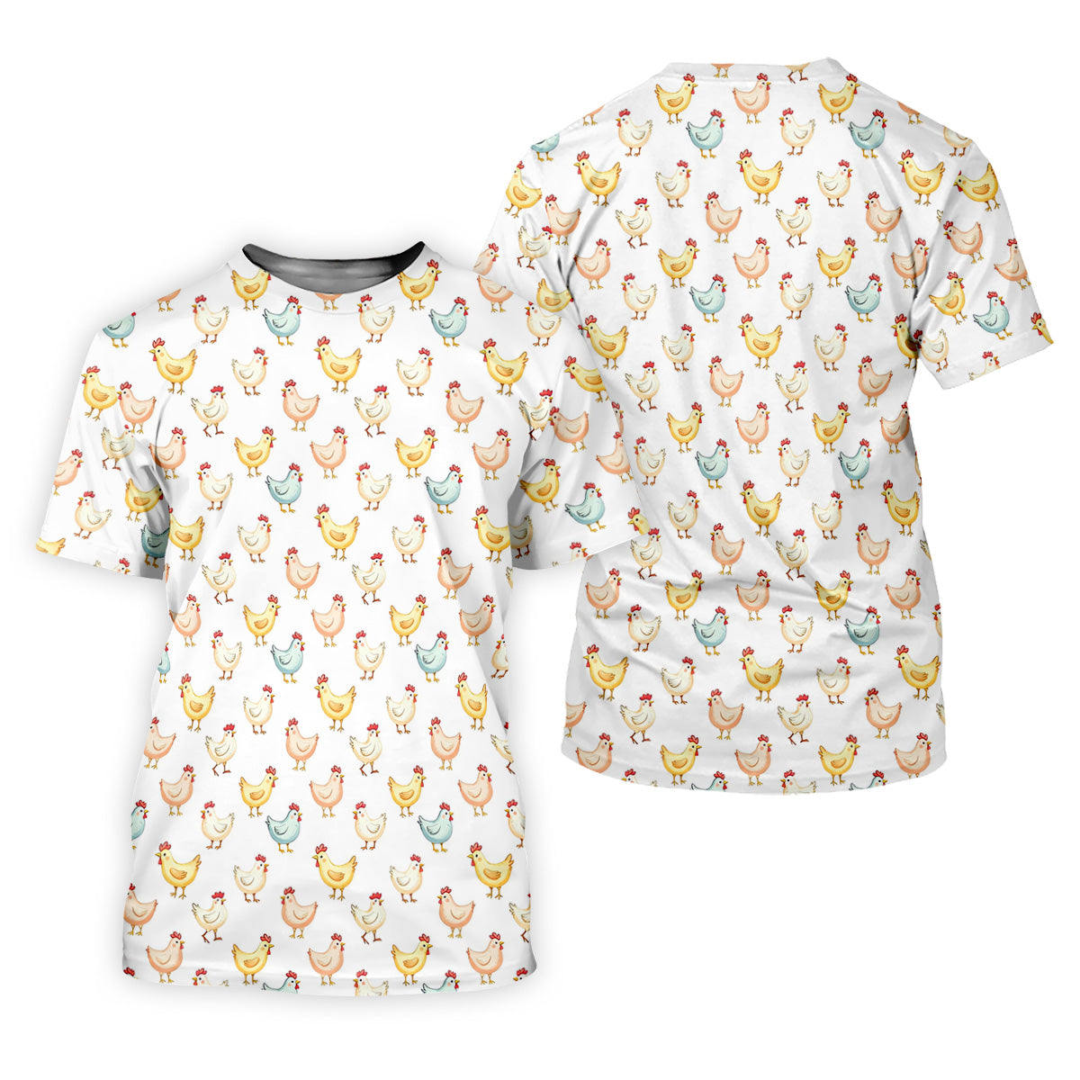 Chicken Rooster White Women Golf Top, Gift For Chicken Lover, Ladies Golf Shirts, Women's Polo Shirt