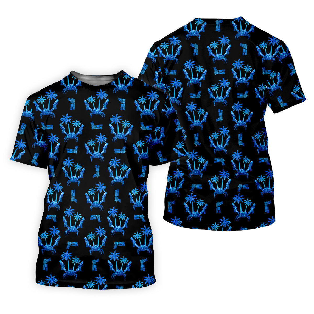 The Blue Crab Tropical Golf Shirts, Black Golf Shirt, Ladies Golf Shirts, Golf Gifts For Women
